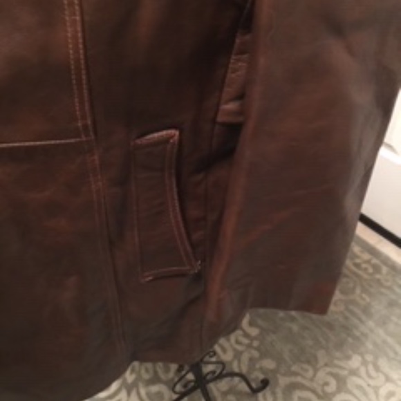 Leather car coat - Picture 3 of 7